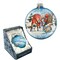 G.Debrekht 73412 Holiday Splendor Glass Forest Friends Ball 3.5 in. - Glass Ornament